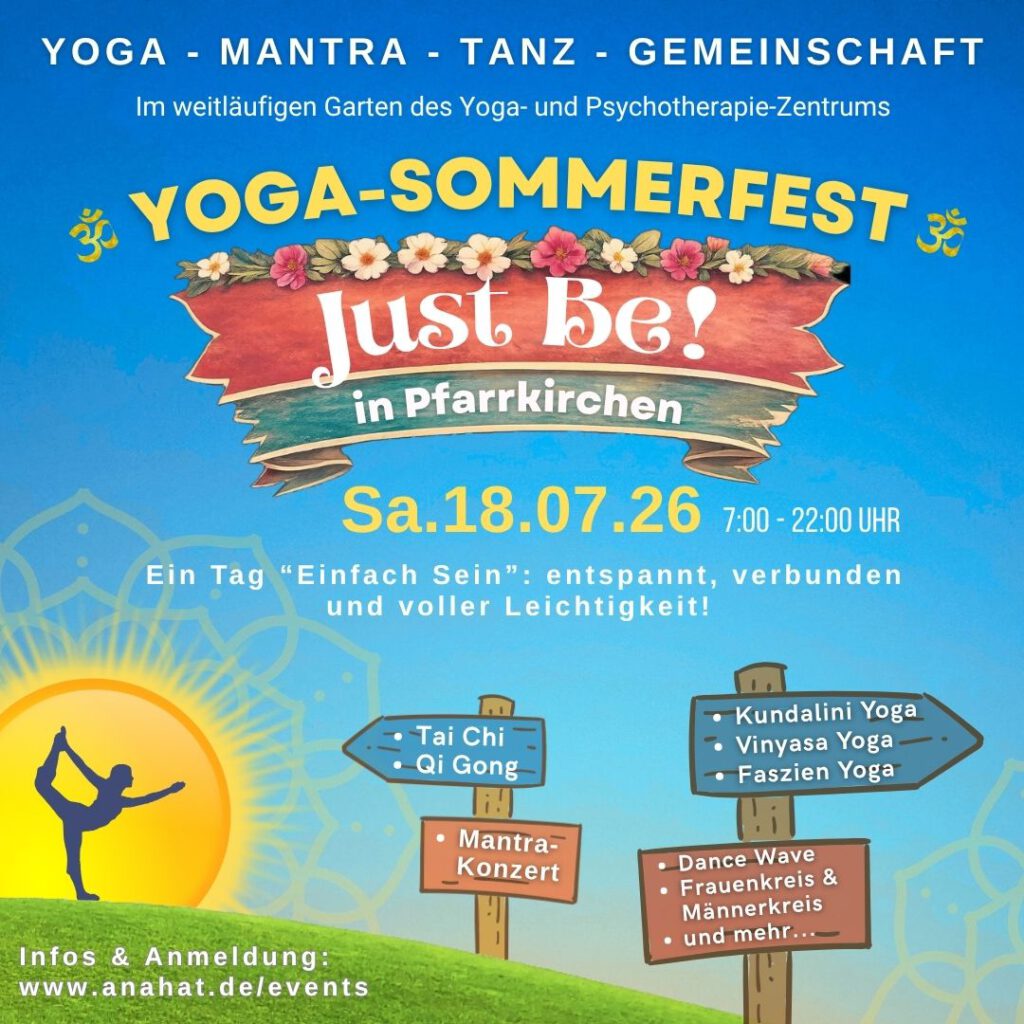Just Be! Yogasommerfest 2026 – Eventplakat